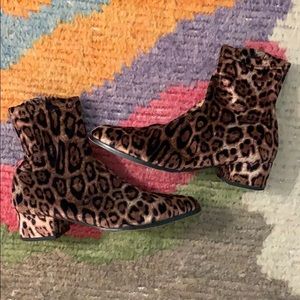 Matiko Leopard Sock Booties